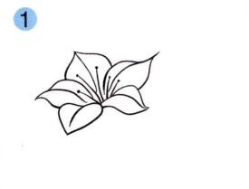 杜鵑花兒童畫(huà)畫(huà)法步驟01
