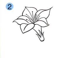 杜鵑花兒童畫(huà)畫(huà)法步驟02