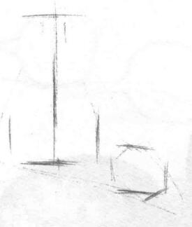 瓶子和雞蛋組合的素描畫法步驟01