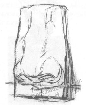 石膏鼻子素描畫(huà)法步驟01