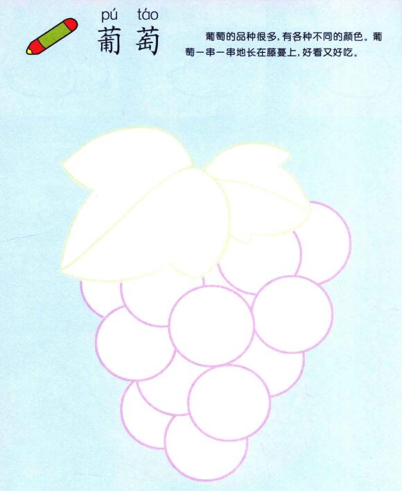 葡萄兒童畫