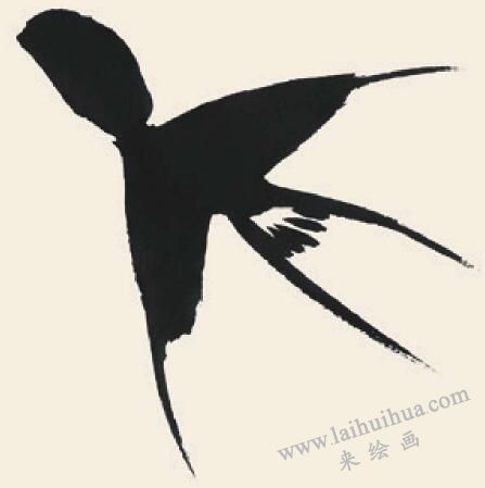 燕子兒童國(guó)畫(huà)畫(huà)法步驟03