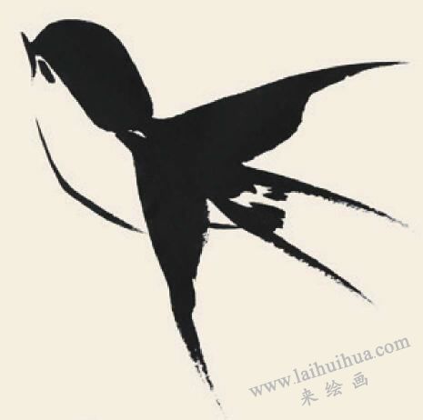 燕子兒童國(guó)畫(huà)畫(huà)法步驟04