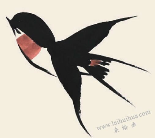 燕子兒童國(guó)畫(huà)