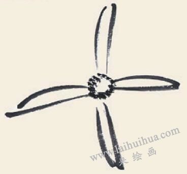 菊花兒童國(guó)畫(huà)畫(huà)法步驟03