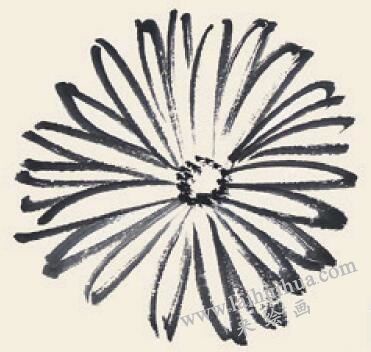 菊花兒童國(guó)畫(huà)畫(huà)法步驟04
