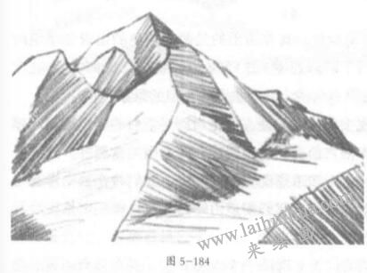 風(fēng)景素描山岳繪制的基本方法05