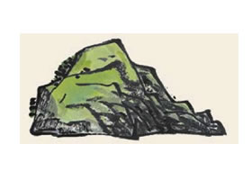 山坡兒童國畫