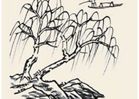 野渡春風兒童國畫