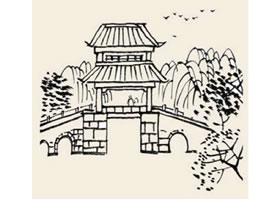 夏日游園兒童國畫