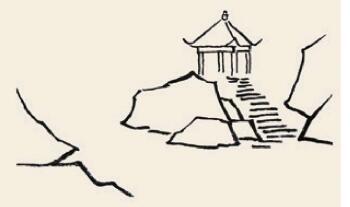 高山流水兒童國(guó)畫畫法步驟02