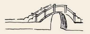 南湖橋影兒童國(guó)畫(huà)畫(huà)法步驟02