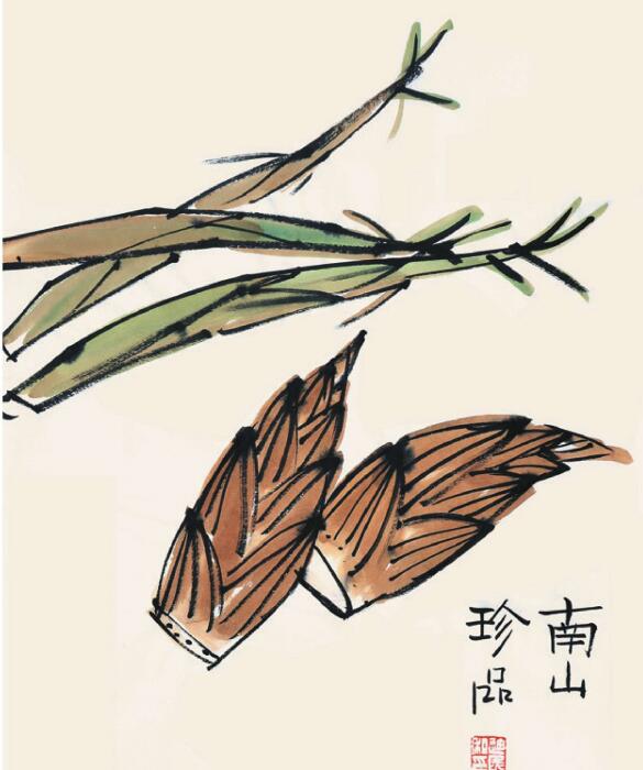 竹筍兒童國(guó)畫(huà)