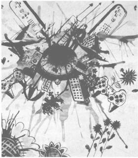 抽象的意象作品一，設(shè)計素描