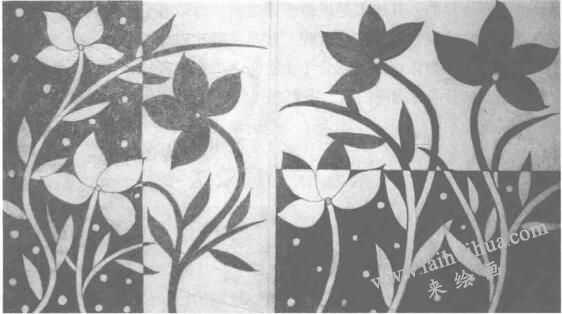 正形與負(fù)形作品，設(shè)計素描