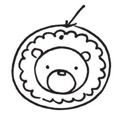 動(dòng)物簡筆畫圖案書簽04