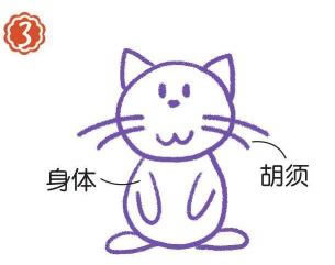 地毯上的貓簡(jiǎn)筆畫畫法步驟03