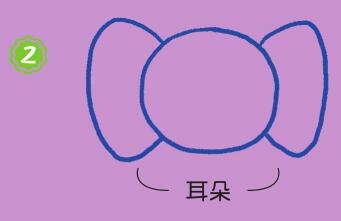 草原上的大象簡筆畫畫法步驟02