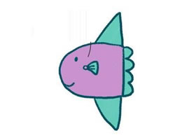 翻車魚(yú)簡(jiǎn)筆畫