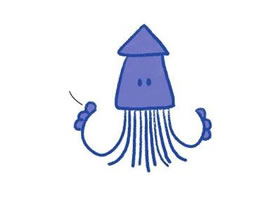 魷魚簡筆畫