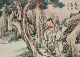 金廷標《品泉圖》