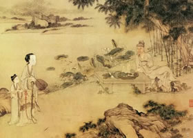 金廷標《蓮塘納涼圖》