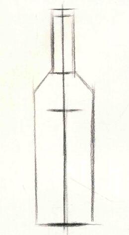 啤酒瓶結(jié)構(gòu)素描作畫(huà)步驟01