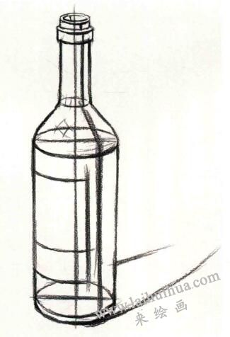 啤酒瓶結(jié)構(gòu)素描作畫(huà)步驟03