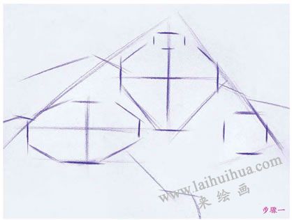 水果組合素描結(jié)構(gòu)畫(huà)法步驟01