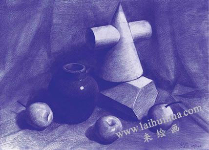 幾何體組合素描的明暗畫法