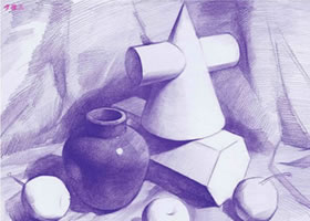 幾何體組合素描的明暗畫法