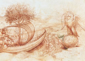 達(dá)芬奇《狼和鷹的寓言》作品