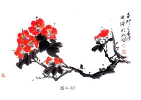 國畫山茶的畫法