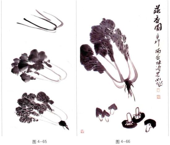 國畫白菜的畫法
