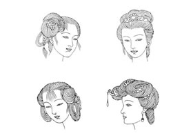 白描仕女圖