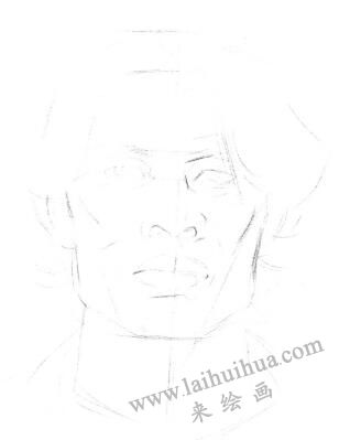 藝術(shù)考生肖像素描畫法步驟01