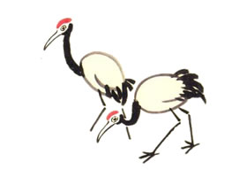 丹頂鶴兒童水墨畫(huà)畫(huà)法