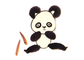 大熊貓兒童水墨畫法（一）