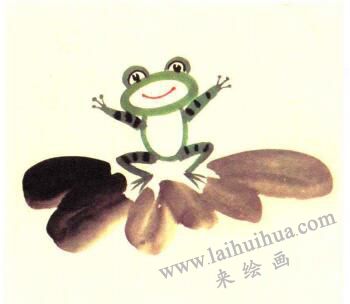 小蝌蚪找媽媽兒童水墨畫(huà)畫(huà)法步驟03