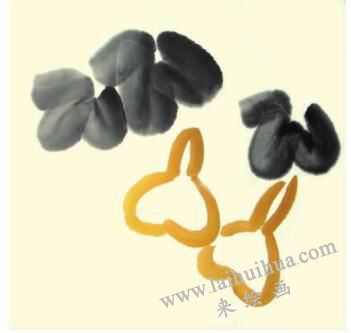 秋葫蘆兒童水墨畫(huà)畫(huà)法步驟02