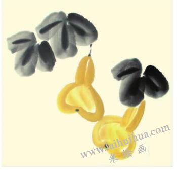 秋葫蘆兒童水墨畫(huà)畫(huà)法步驟03