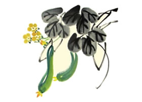 黃瓜兒童水墨畫畫法