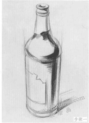 酒瓶的結(jié)構(gòu)與作畫(huà)步驟素描練習(xí)01