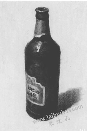 酒瓶的結(jié)構(gòu)與作畫(huà)步驟素描練習(xí)04