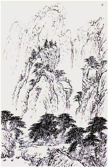 臨摹創(chuàng)作《丹壑松風(fēng)》步驟02