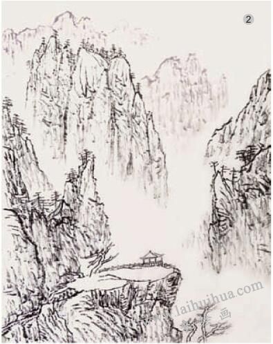 青綠山水畫的構(gòu)圖程序02