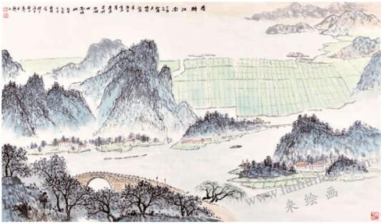 深遠(yuǎn)法構(gòu)圖《春醉江南》