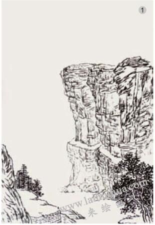 焦墨山水畫(huà)的畫(huà)法步驟一
