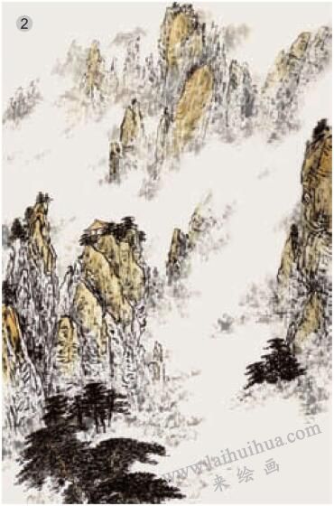 干畫(huà)法畫(huà)云步驟02
