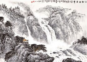 水墨山水畫流泉、瀑布的畫法